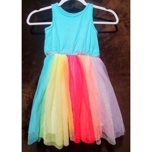 Cat & Jack Tutu Dress Blue Multicolor 5T